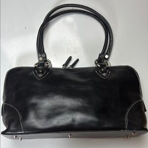 Carla Mancini black leather‎ shoulder bag